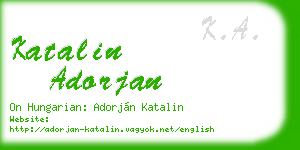 katalin adorjan business card